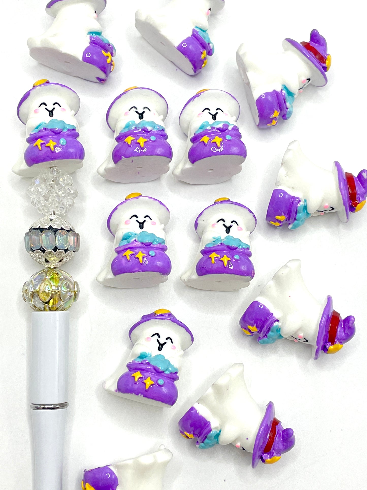 Halloween series Purple dress up kid beads All Saints' Day series topper 21mm