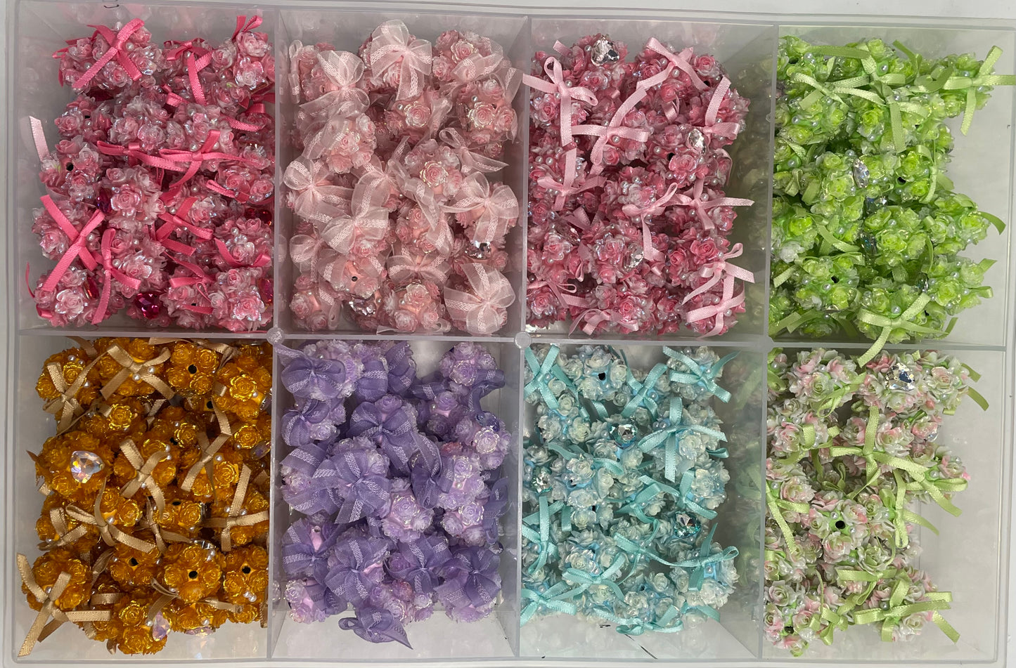 Rose bead Flower bead Beaded bow Heart Rhinestone Flowerbead bow flower bead ,flower bow bead