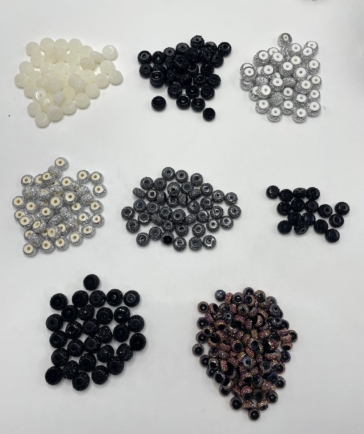 diy beaded beadable beady wheel beads circle round Multicolor Spacer  Noen Color Transparent Translucent Color ,Random Mix,12mm