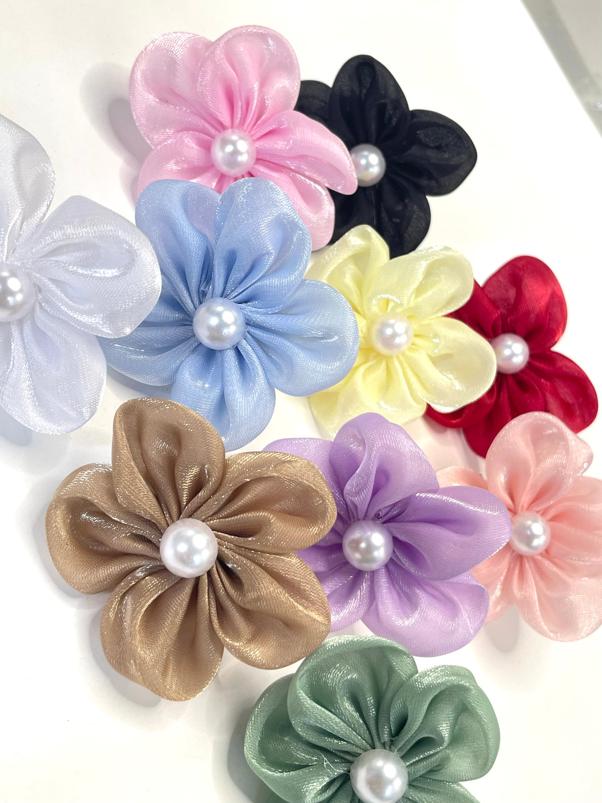 beaded beadable beady textile fabrica with crown bead fancy bead silk bow pillow fancy bead craft with crown organza silk finishing bow ,ornament with pearl and sugar stone, delicate handcraft ,randon mix color