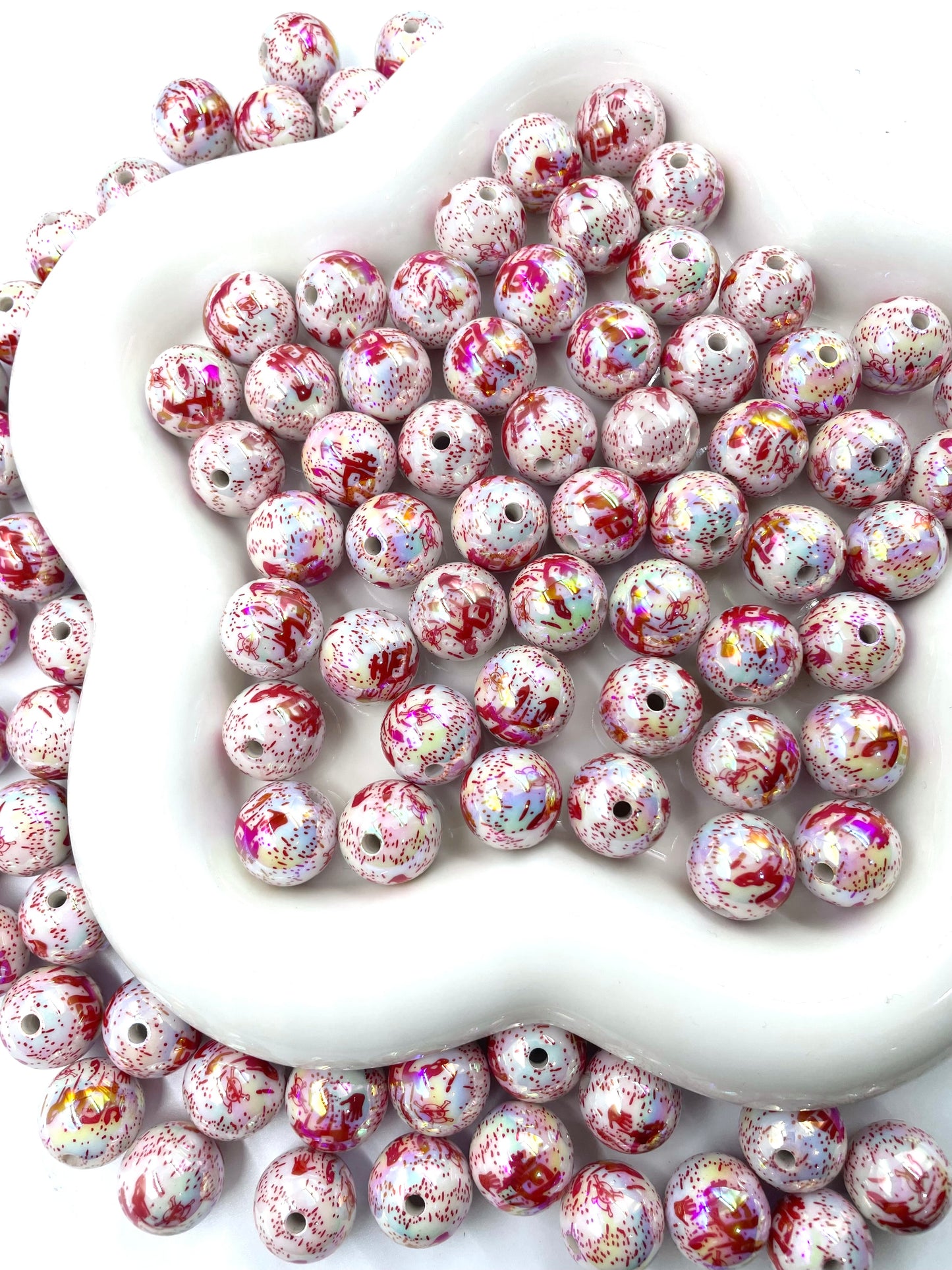 Acrylic beads Halloween Series Imitation blood droplet beads Terrifying beads 16mm