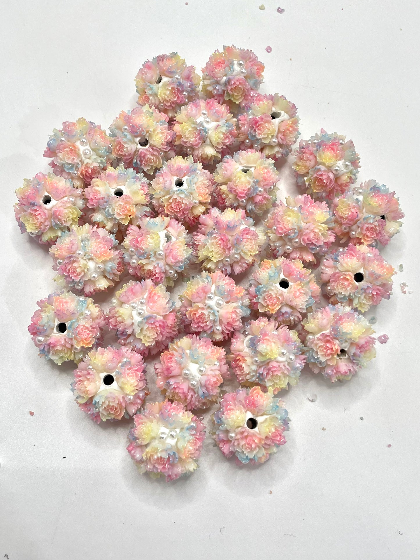Various styles of flower beads Promotional edition Rose flower Random Mix