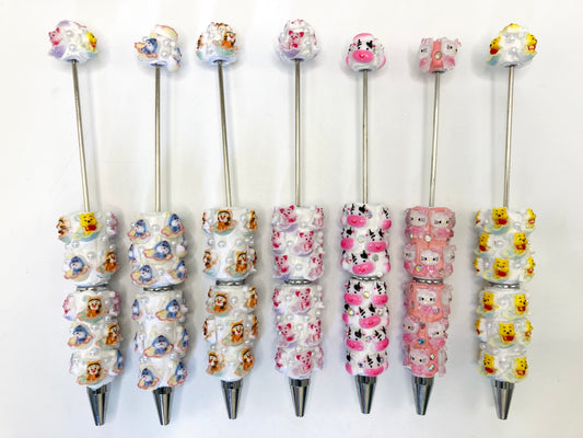 Clay Bead Pencil DIY Bead Pen Winnie the Pooh Tigger Eeyore piglet Random Mix
