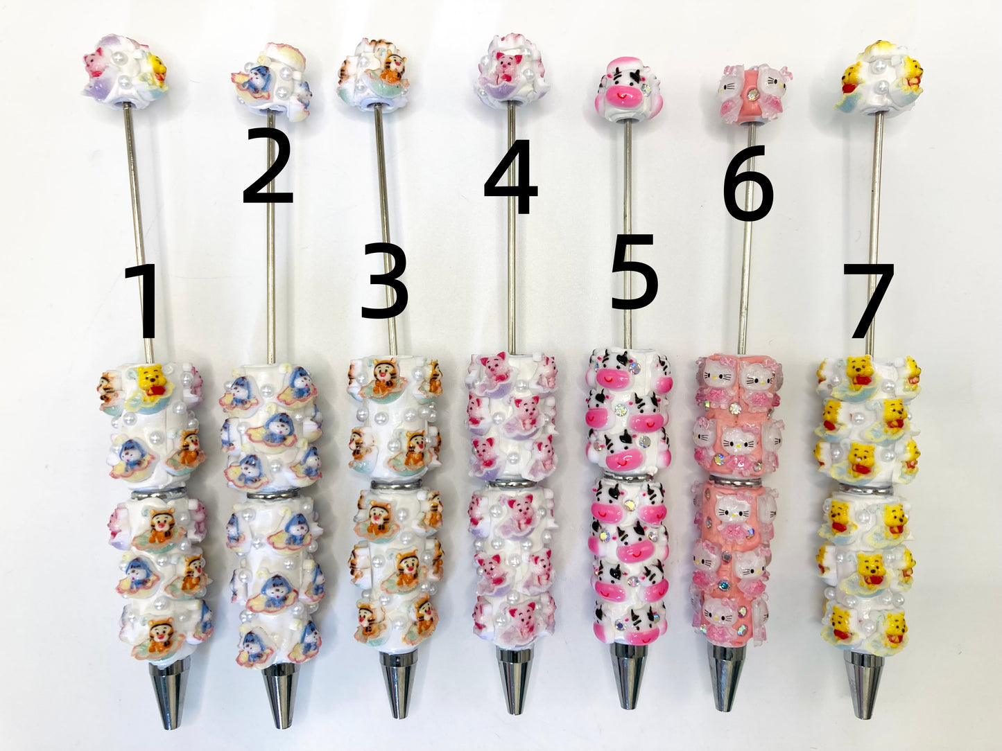 Clay Bead Pencil DIY Bead Pen Winnie the Pooh Tigger Eeyore piglet Random Mix
