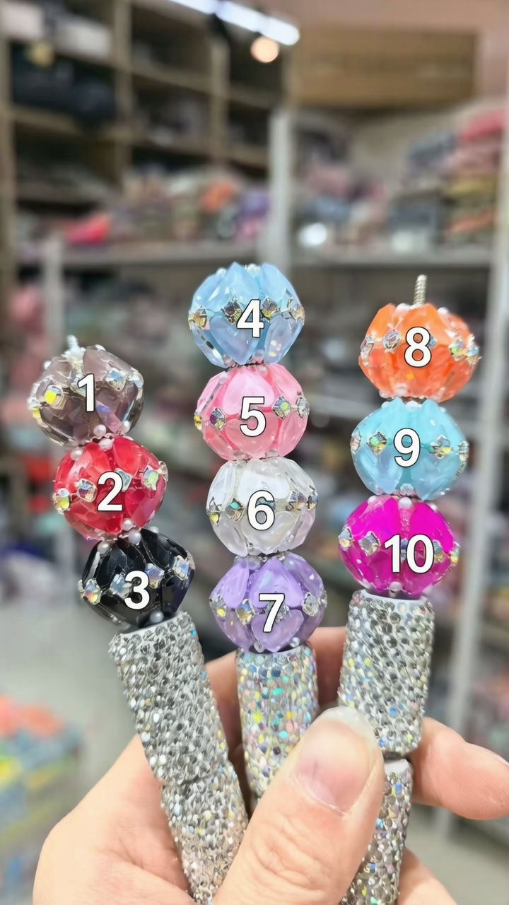 diy beadable beaded beady fancy heart beads ornament with rhinestone chain silver or gold color ,
