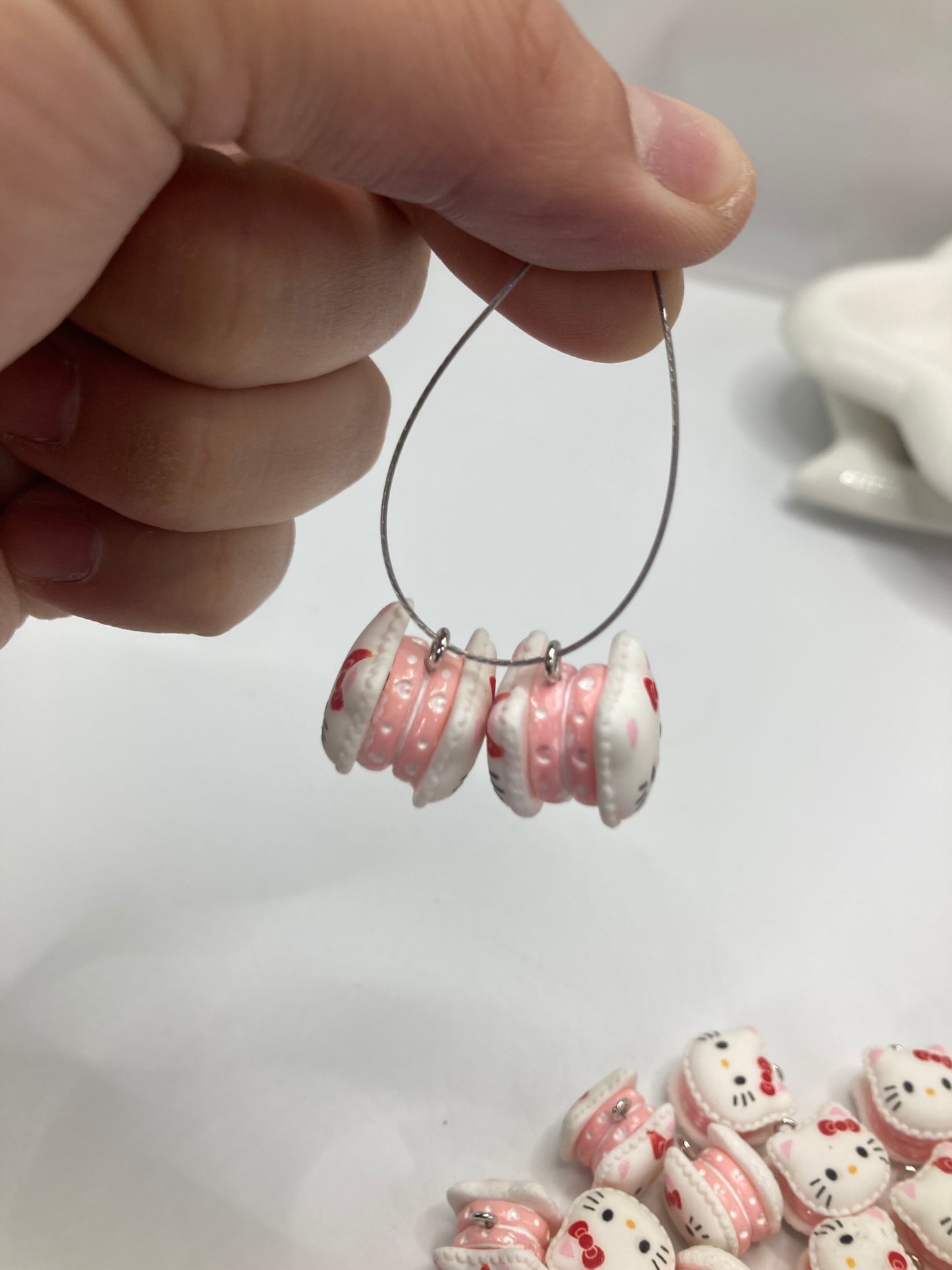 Acrylic beads HK Pendant Earrings 16mm