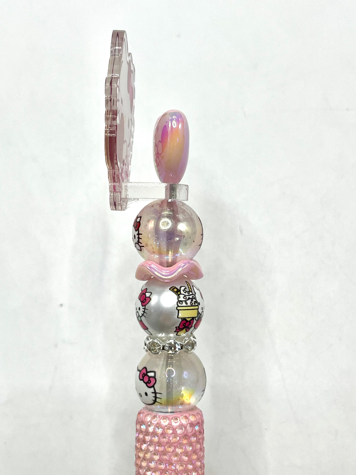Charm attachment for DIY beaded pen Acrylic sheet