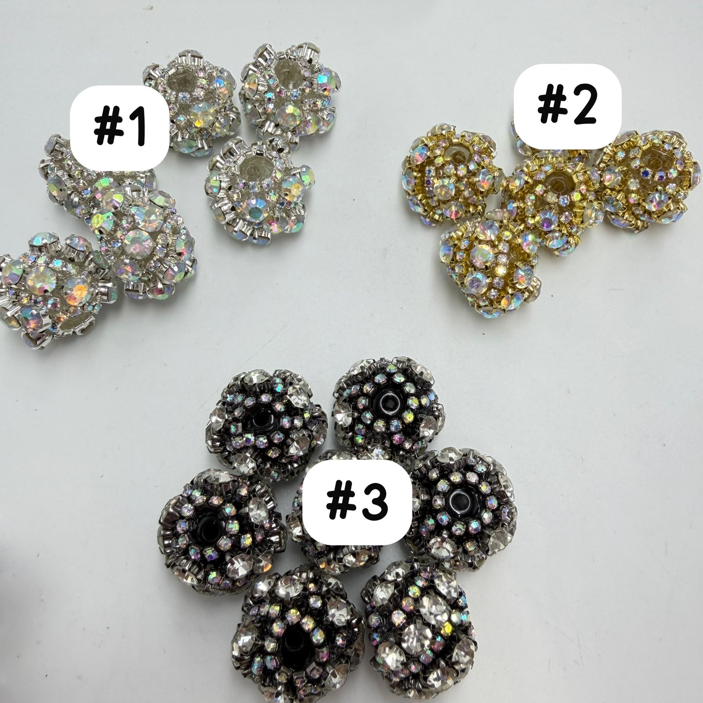 Fancy rhinestone bead sparkling chain beads