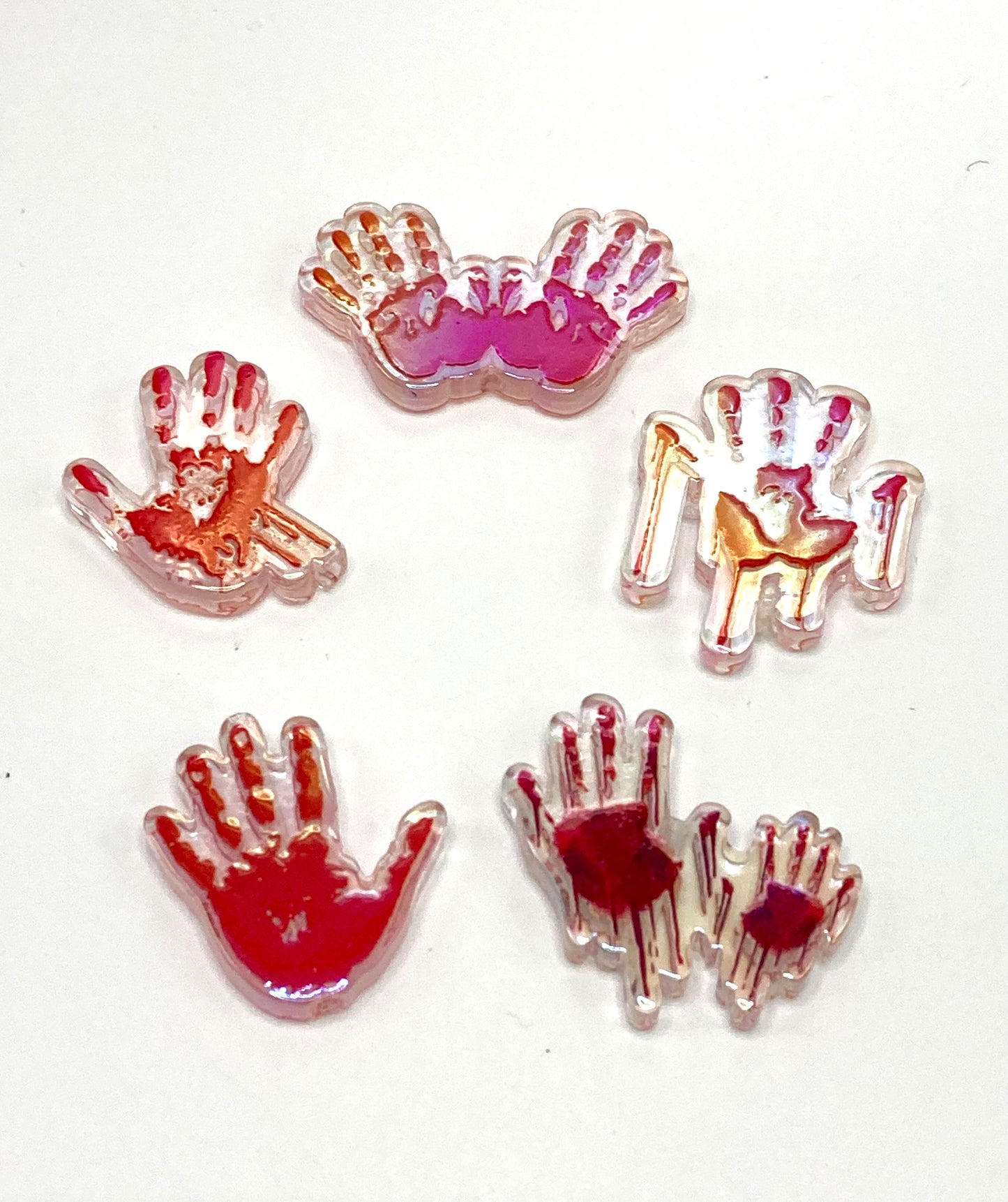 Acrylic UV beads Red handprint Skull head Little bear head Toy Story Acrylic cartoon beading beads
