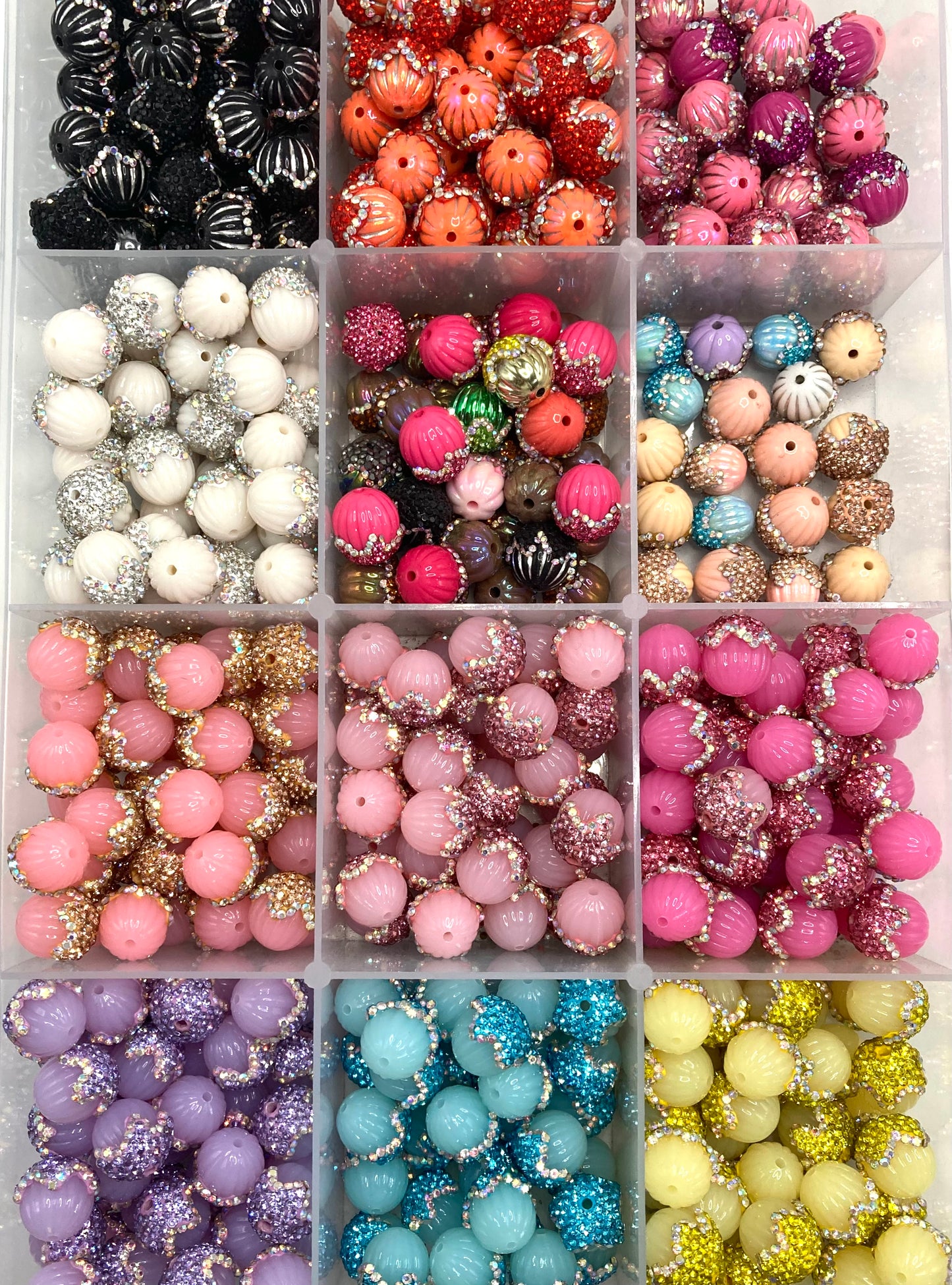 Sanded pumpkin beads Jelly color  Clay water Rhinestone Sanded pumpkin beads 16mm Random Mix