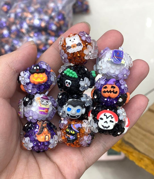 fancy jelly Halloween beads random mix color