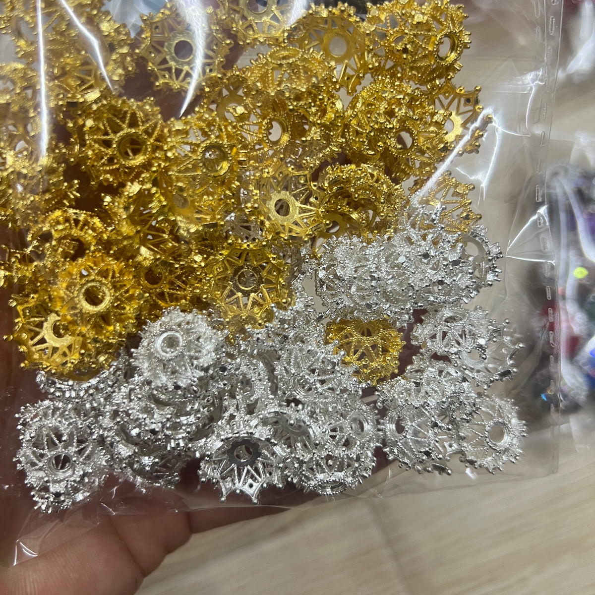 Beap Cap Bead cap metal bead cap spacer hallow bead cap skeleton snow flake bea ...
