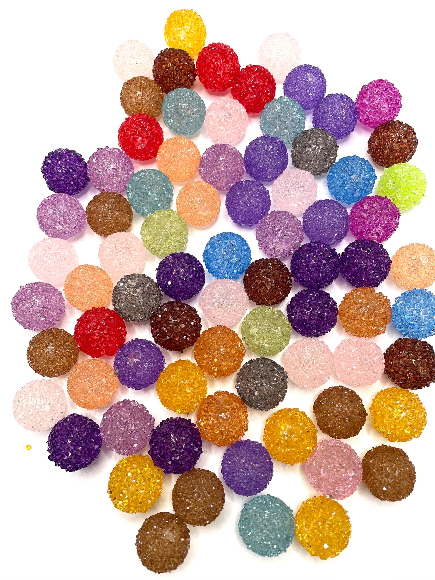 Hard sugar bead acrylic Granulated pellet Chroma Gemstone sugar bead 20mm Random Mix