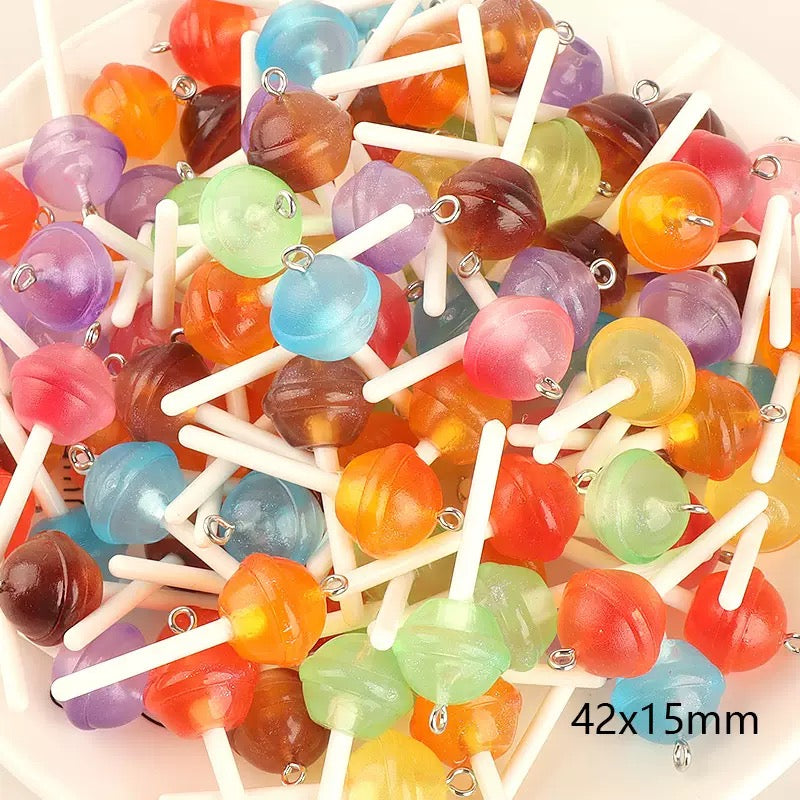 Hot selling colorful windmil seashell star heart rainbow bear sun flower candy lollipop charm pendant
