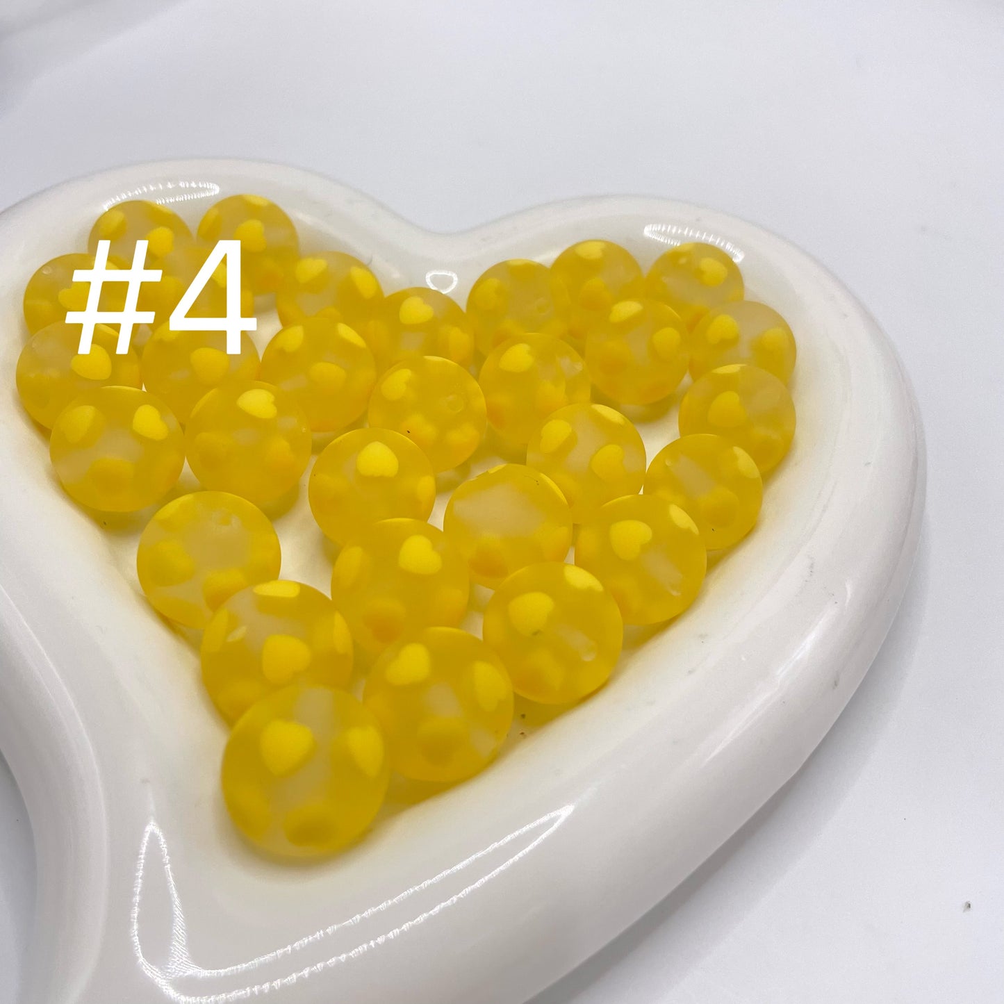 16mm Matte heart acrylic beads jelly heart beads heart beads