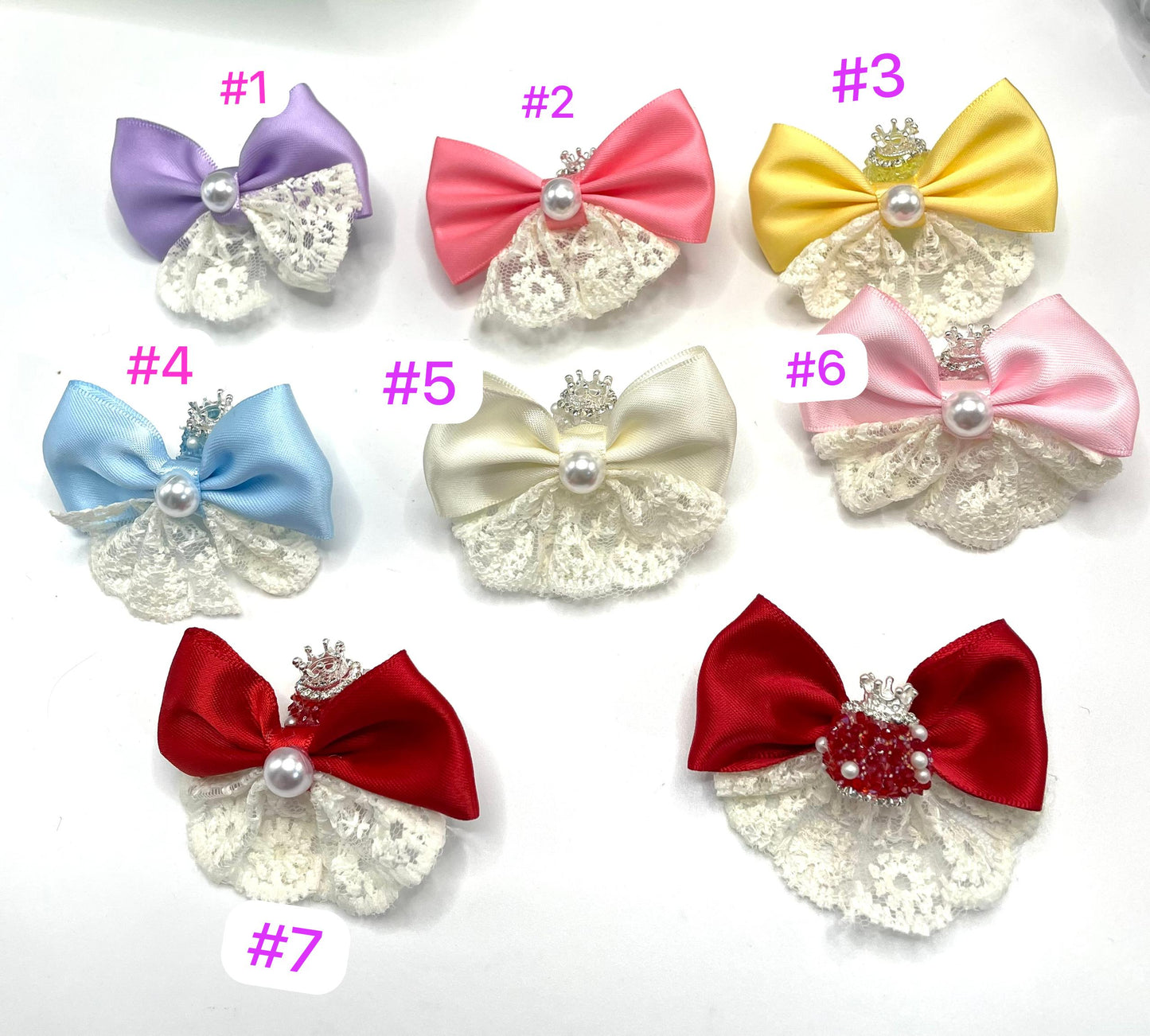Textile bead bow bead textile fabrica bow with lacy and crown bead fancy bead craft with crown ornament with bow satin ribbon knot,ornament with pearl and sugar stone, delicate handcraft ,randon mix color