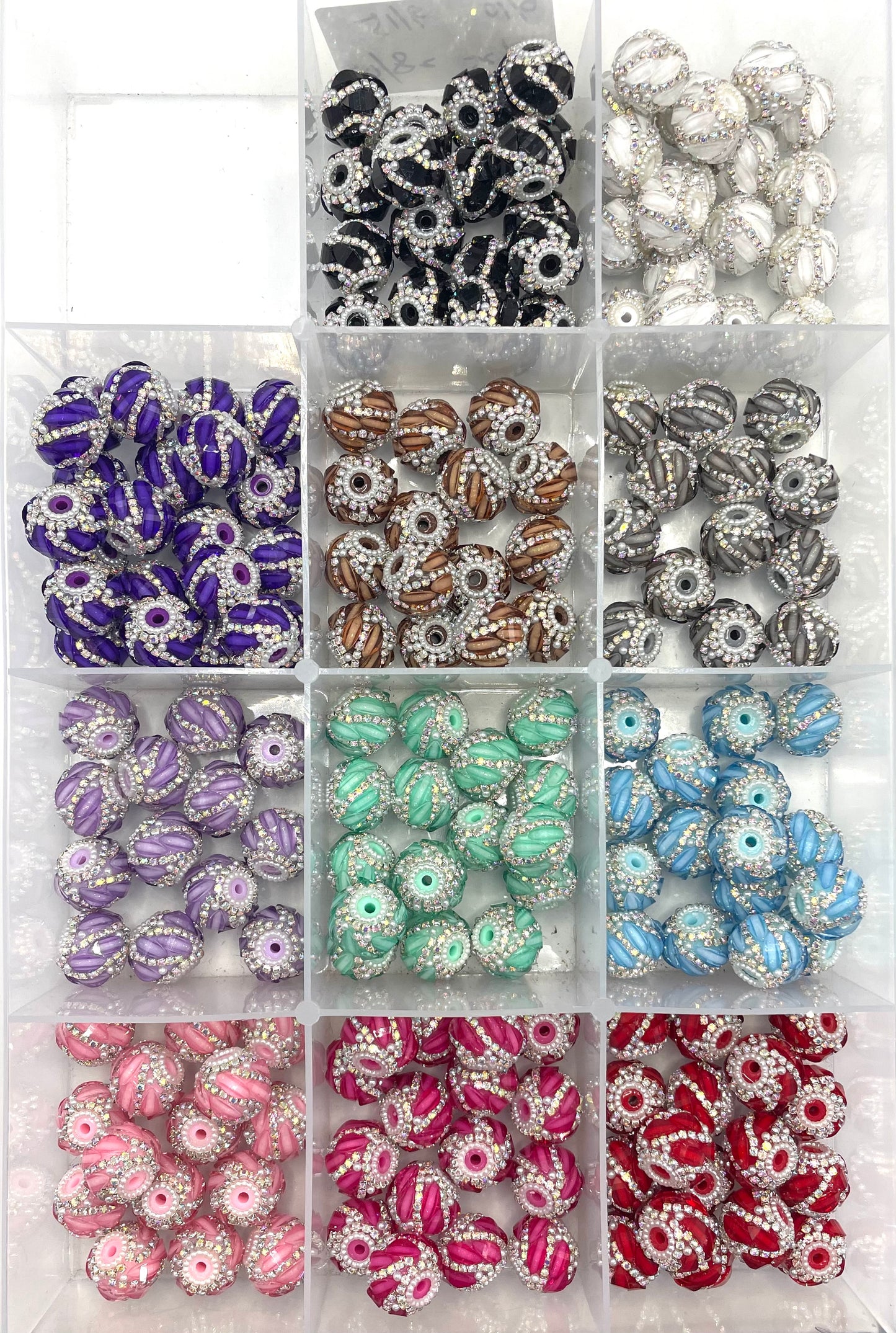 Lantern beads Curved leaf seed beads Pearl gasket Chain Random Mix