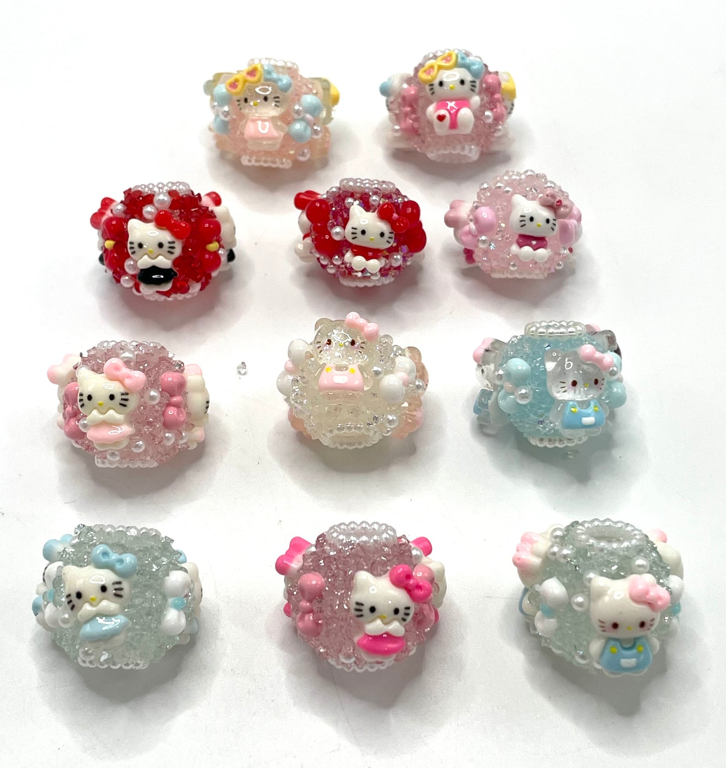 HK Sugar beads Cute bow-shaped sugar beads Cute beads 18mm Random Mix