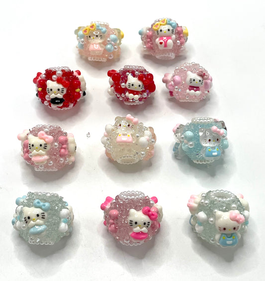 HK Sugar beads Cute bow-shaped sugar beads Cute beads 18mm Random Mix