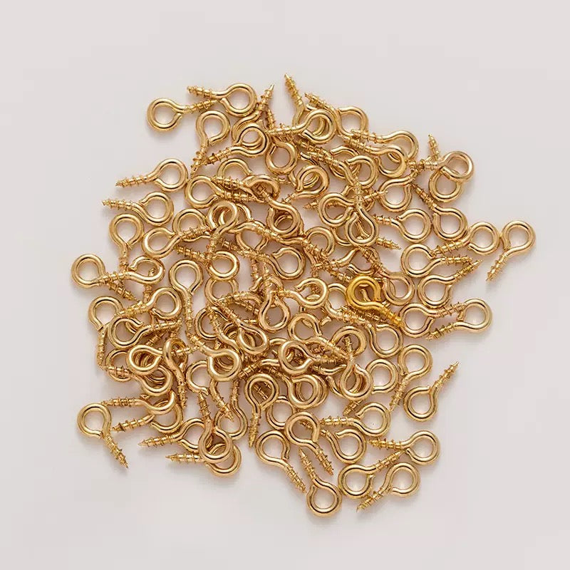 diy sheep eye stud screw 9-shaped sheep horn pendant hook diy jewelry phone charm chain accessories