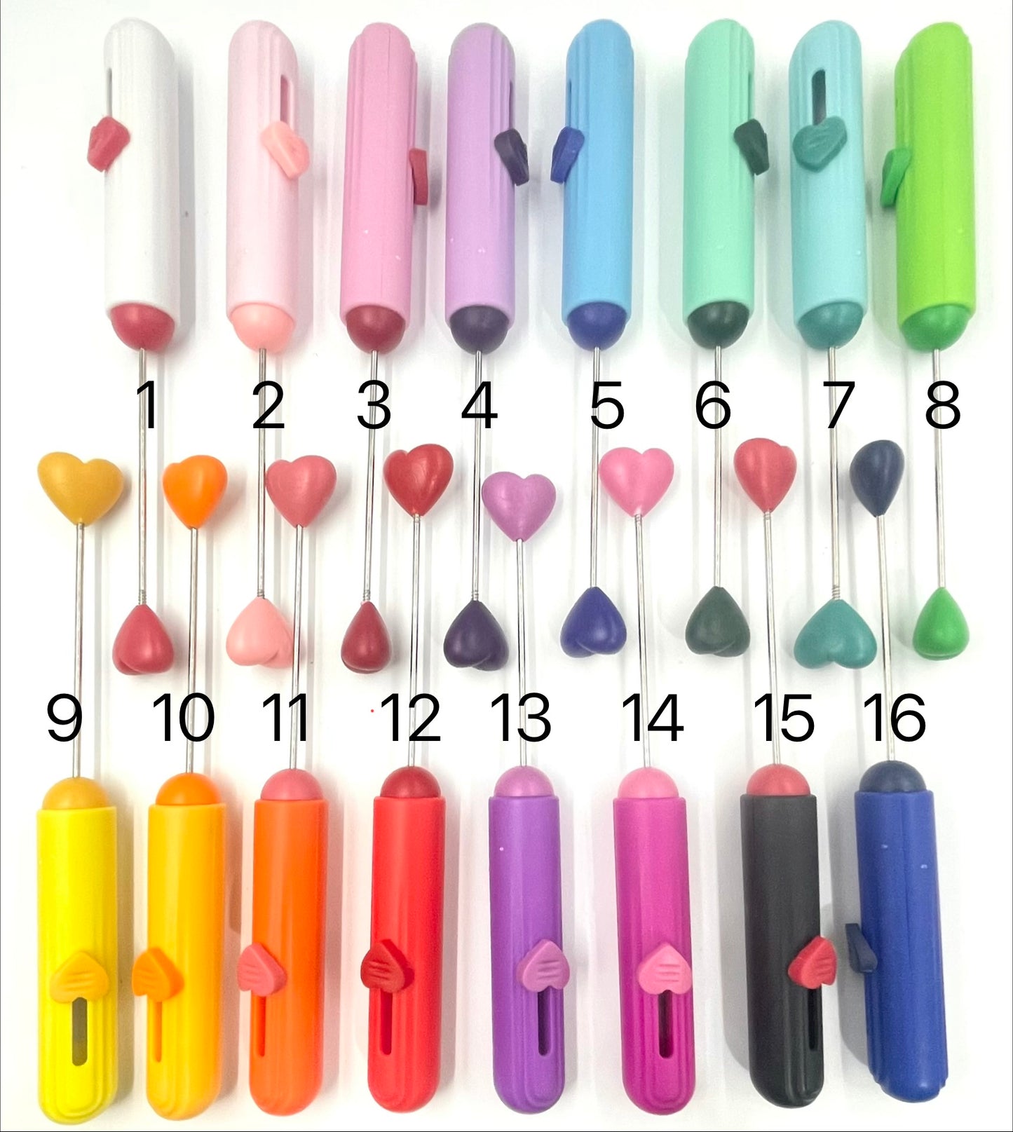 Diy beadable beaded box opener cutter package opener with heart shape top