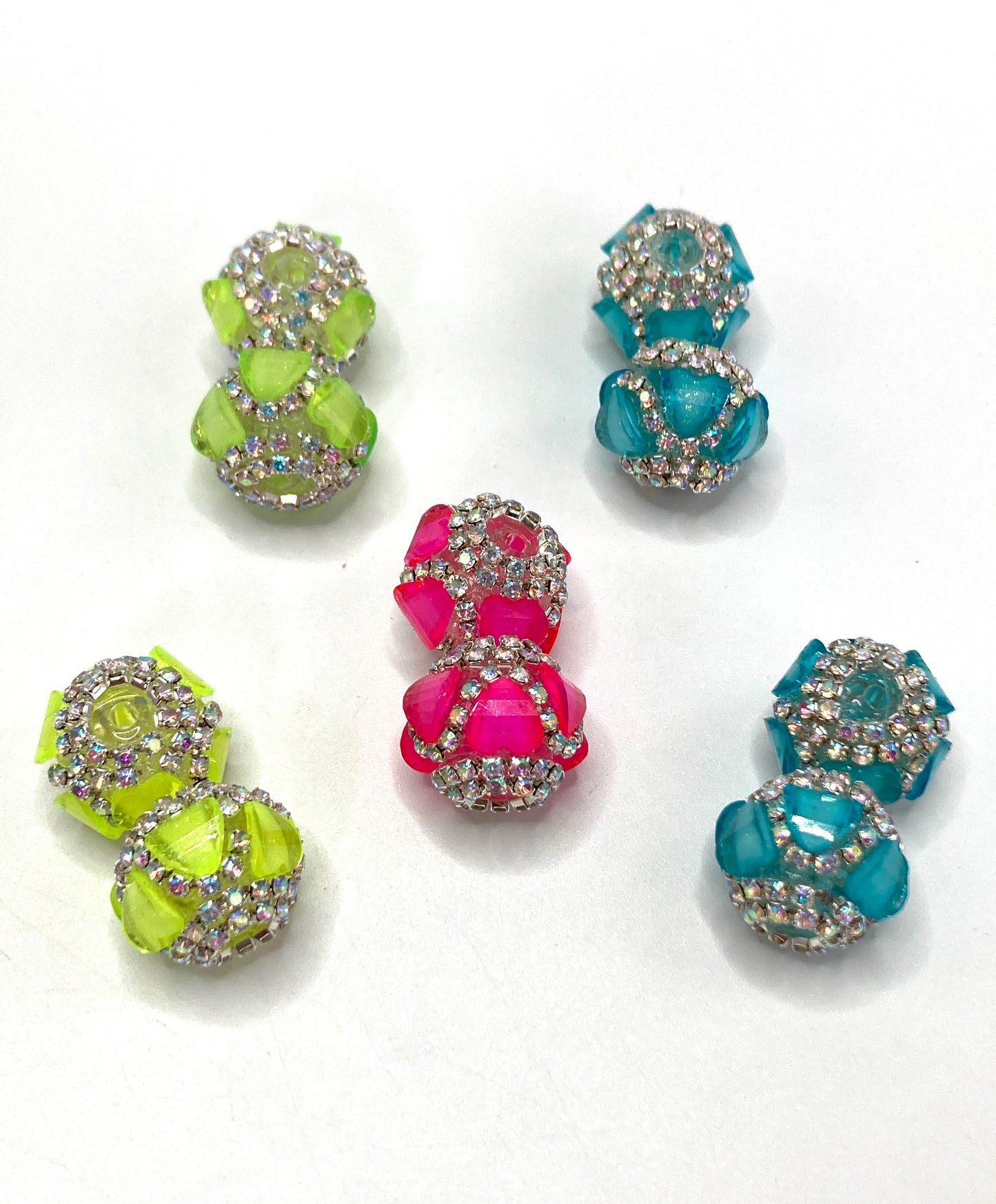 Fancy Beads Acrylic Heart Chain beads Dopamine coloration Neon color 18mm Lantern beads Random Mix