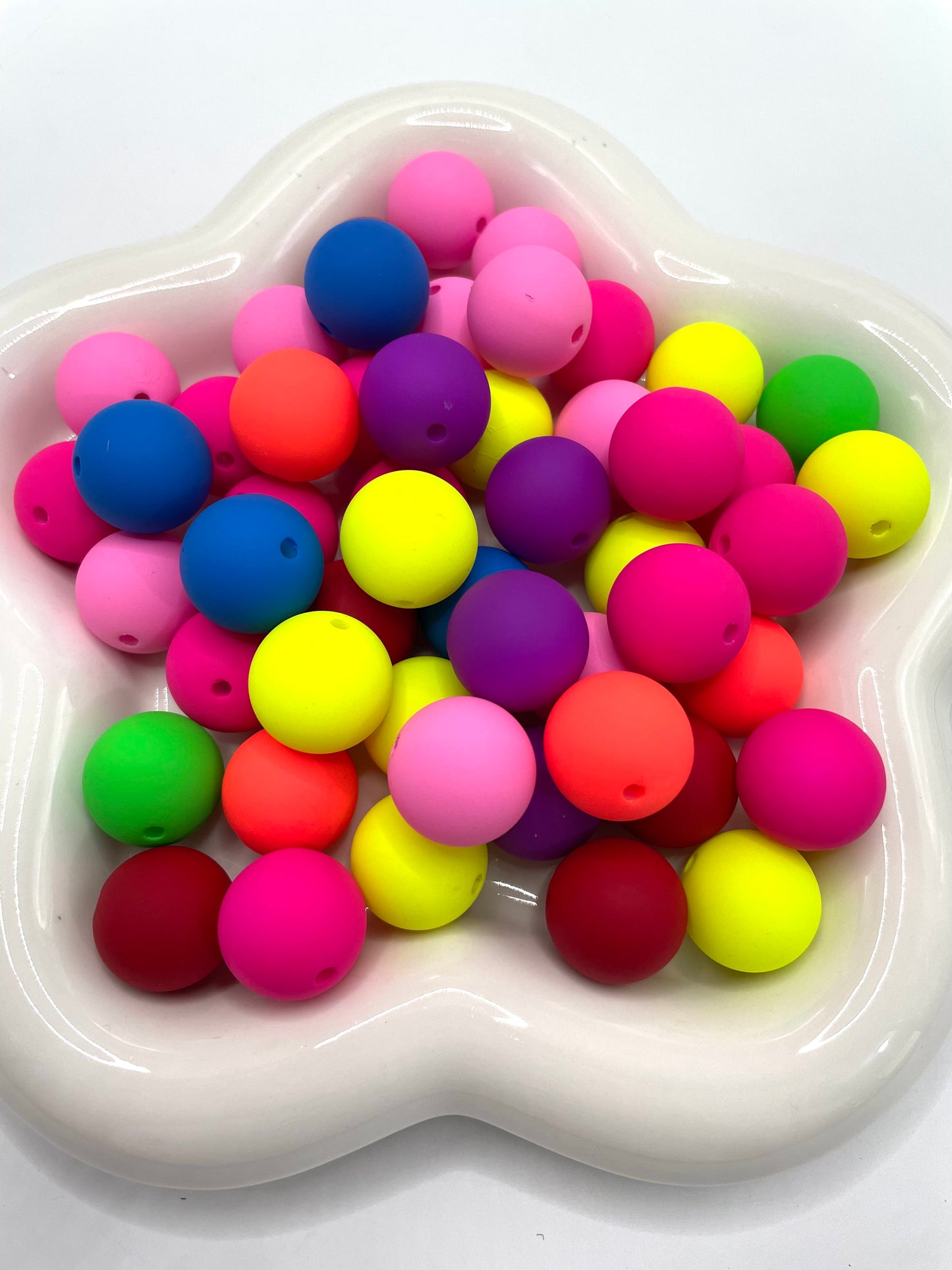 Acrylic beads Neon color Matte Large-sized neon frosted DIY beaded necklace 20mm Random Mix