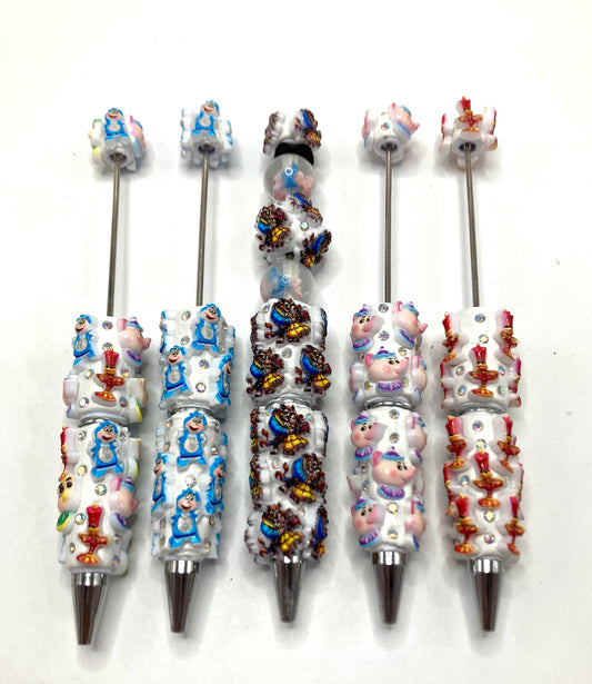 Beauty and the Beast Cartoon clay bead pen Random Mix