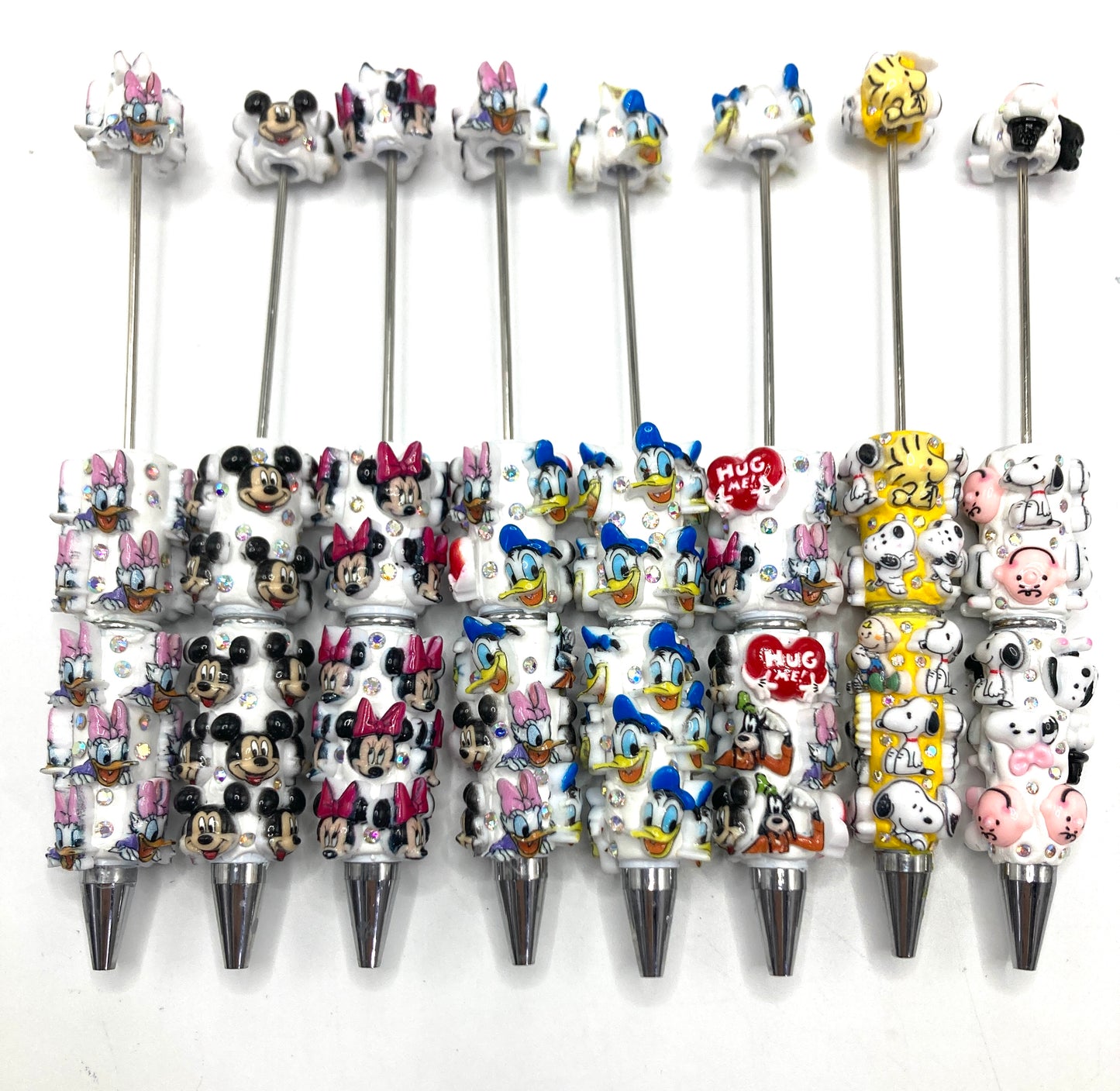 Clay pen Cartoon character Anime characters Mickey Mouse Donald Duck Disney The Cat and the Mouse Toy Story Snoopy Fat Cat Random Mix diy Beaded pen Clay DIY Bead Pencil  Random Mix