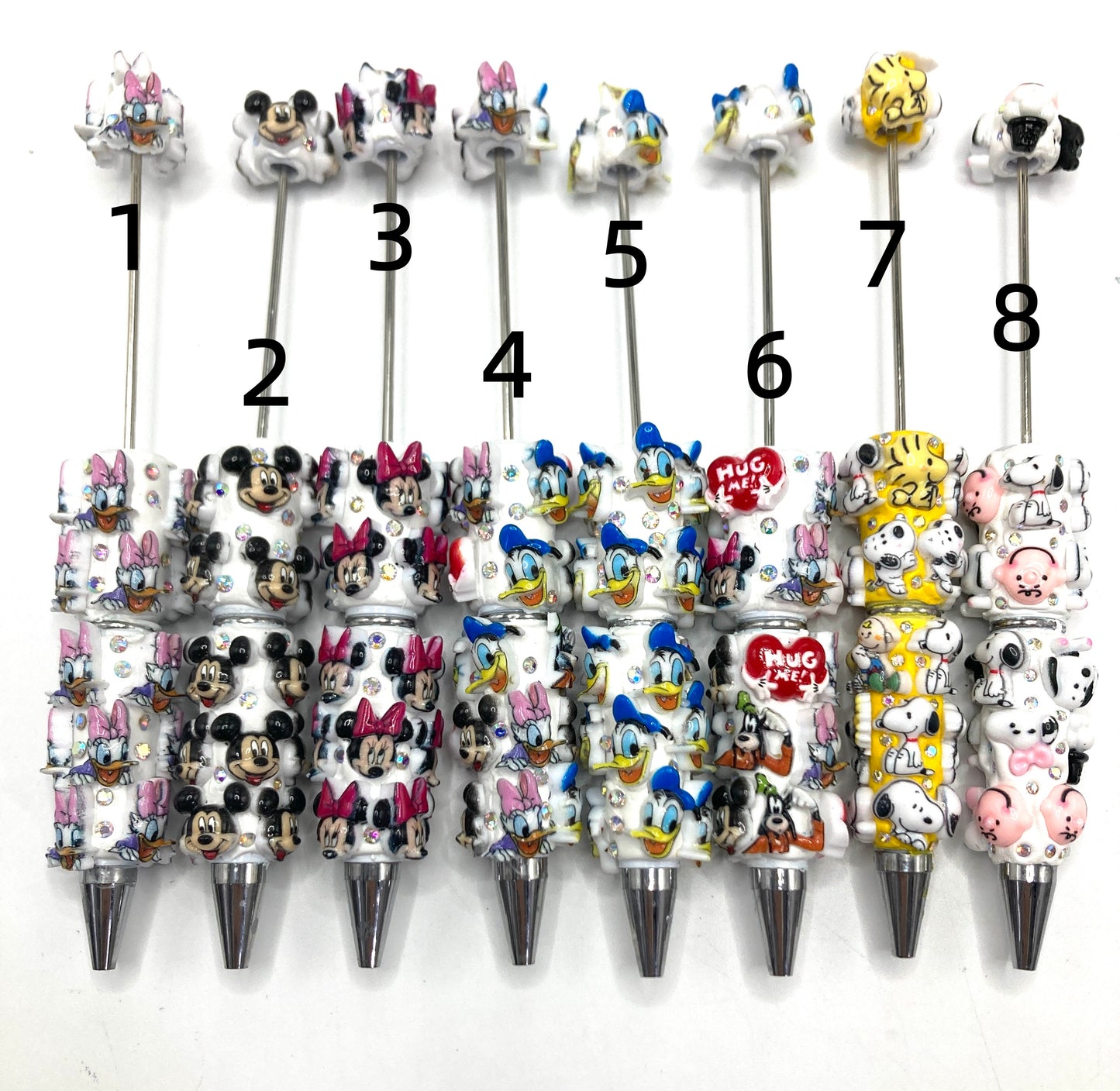 Clay pen Cartoon character Anime characters Mickey Mouse Donald Duck Disney The Cat and the Mouse Toy Story Snoopy Fat Cat Random Mix diy Beaded pen Clay DIY Bead Pencil  Random Mix