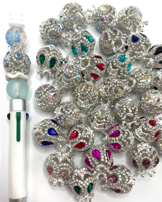Fancy Beads Rhinestone Crown The chain is wrapped around. Precious beads Random Mix
