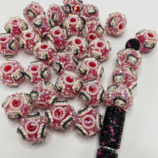 diy beaded beadable cartoon beads character besds betty with sugar fancy character bead figure 18mm to 19mm