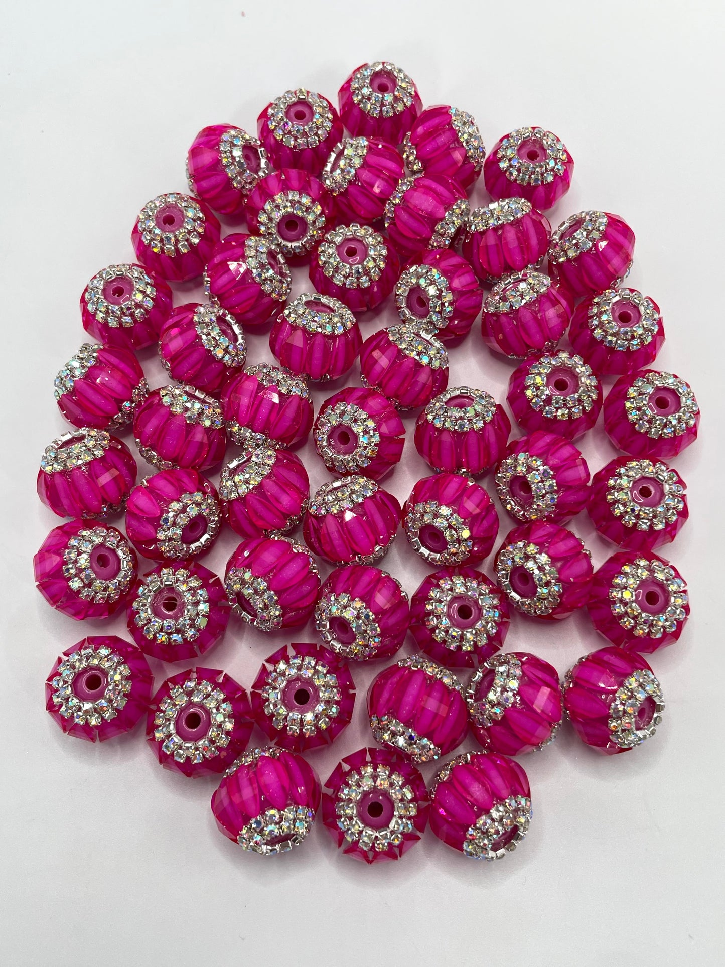Fancy Beads lantern Neon Color Series Pumpkin beads Double-layered chain beads 18mm  Random Mix