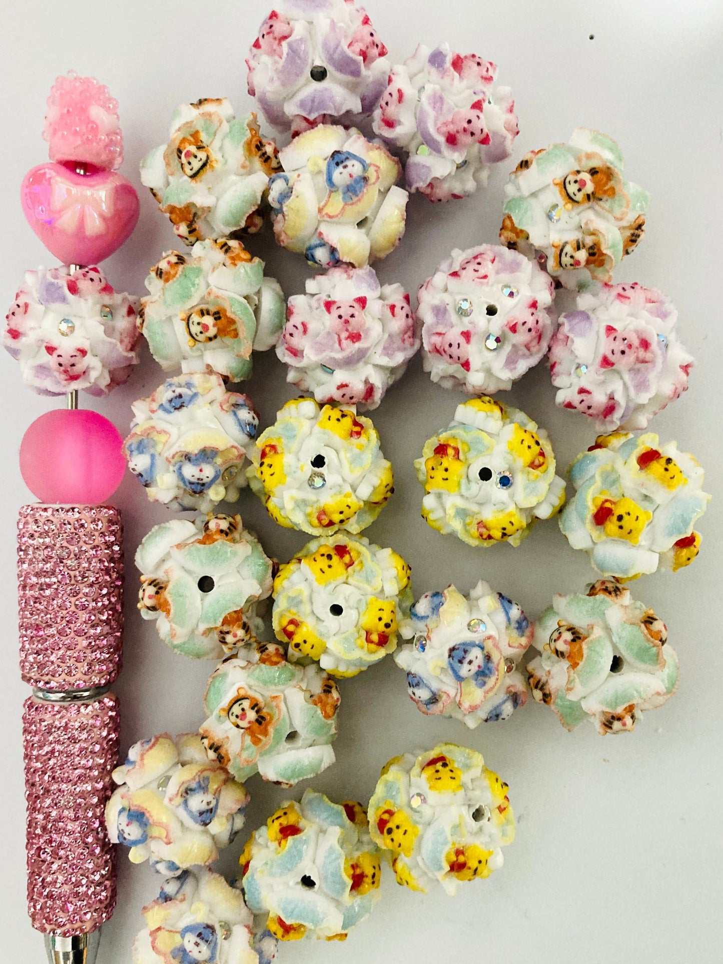 Disney Winnie the Tigger Clay beads Anime characters Cute cartoon beads Random Mix