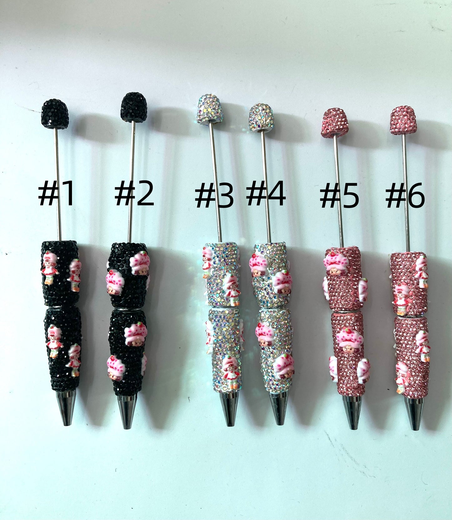 diy pens diy beaded beadable pens with fancy rhinestone strawberry girl strawberry shortcake pen