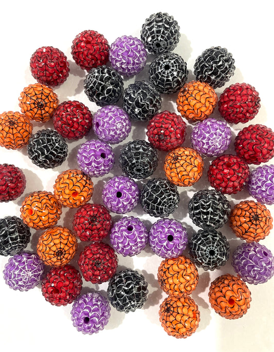 acrylic rhinestone spider net rhinestone for Halloween,20mm