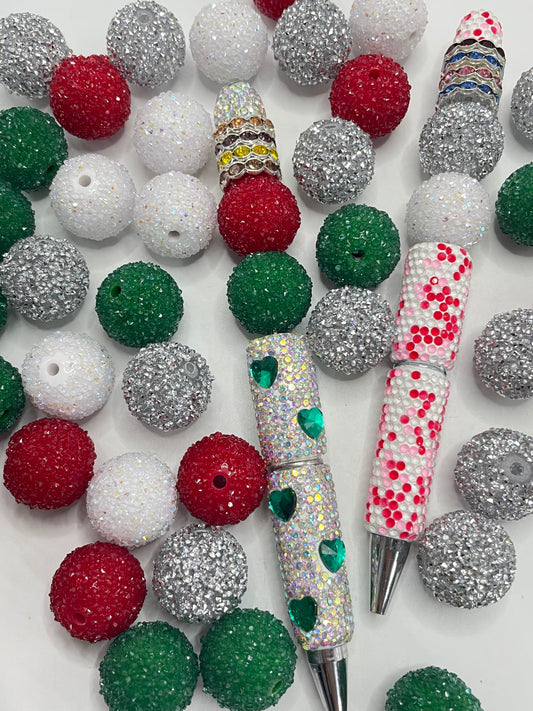 20mm sugar bead chrismas beads random mixed