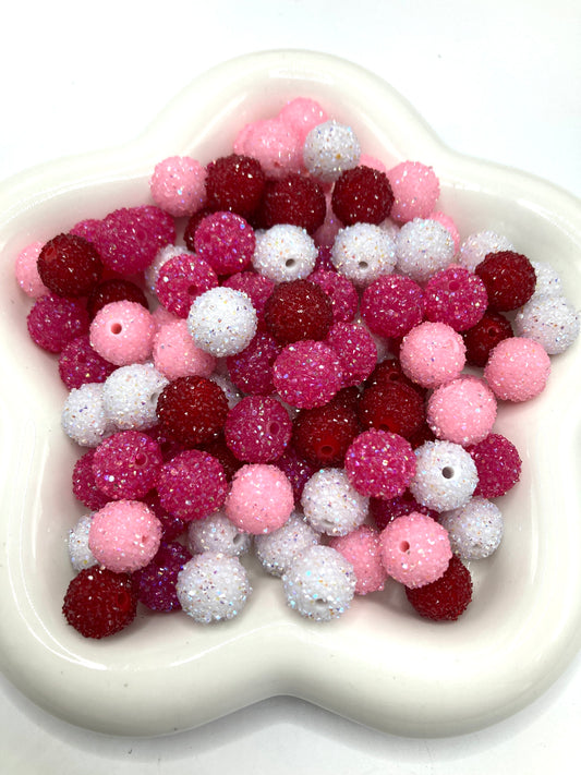 16mm sugar bead hard sugar Valentine's Day color scheme Coffee color Lavender purple