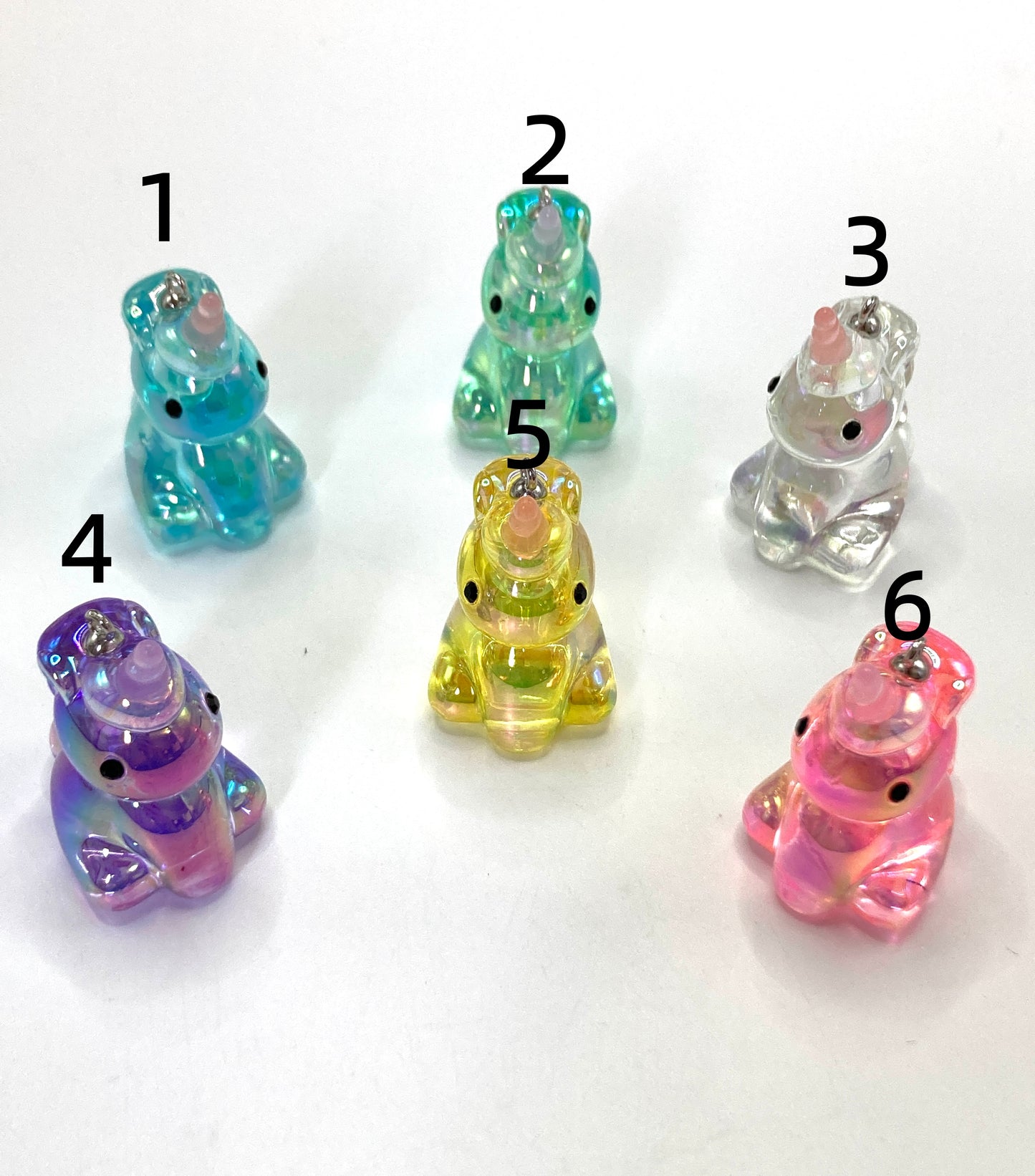 Acrylic pendant Unicorn Duck Transparent multi-color acrylic pendant Random Mix Wide:26 High:37