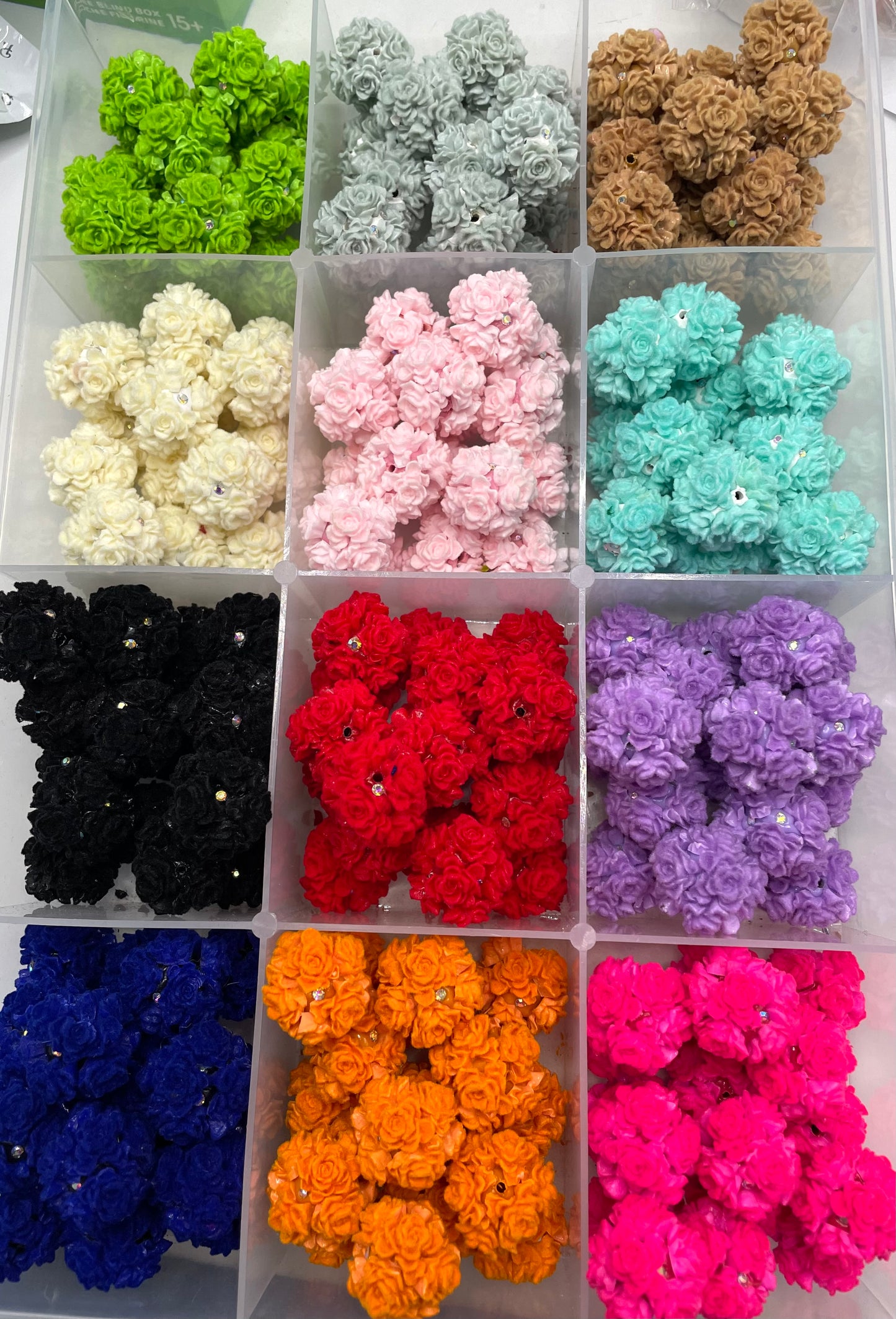 fancy fuzzy flocked soft rose flower random mix colored