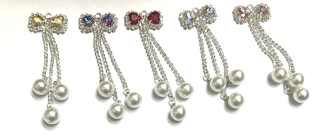 diy charms pendant dangle dangling ornaments with pearl crystal rhinestone chain