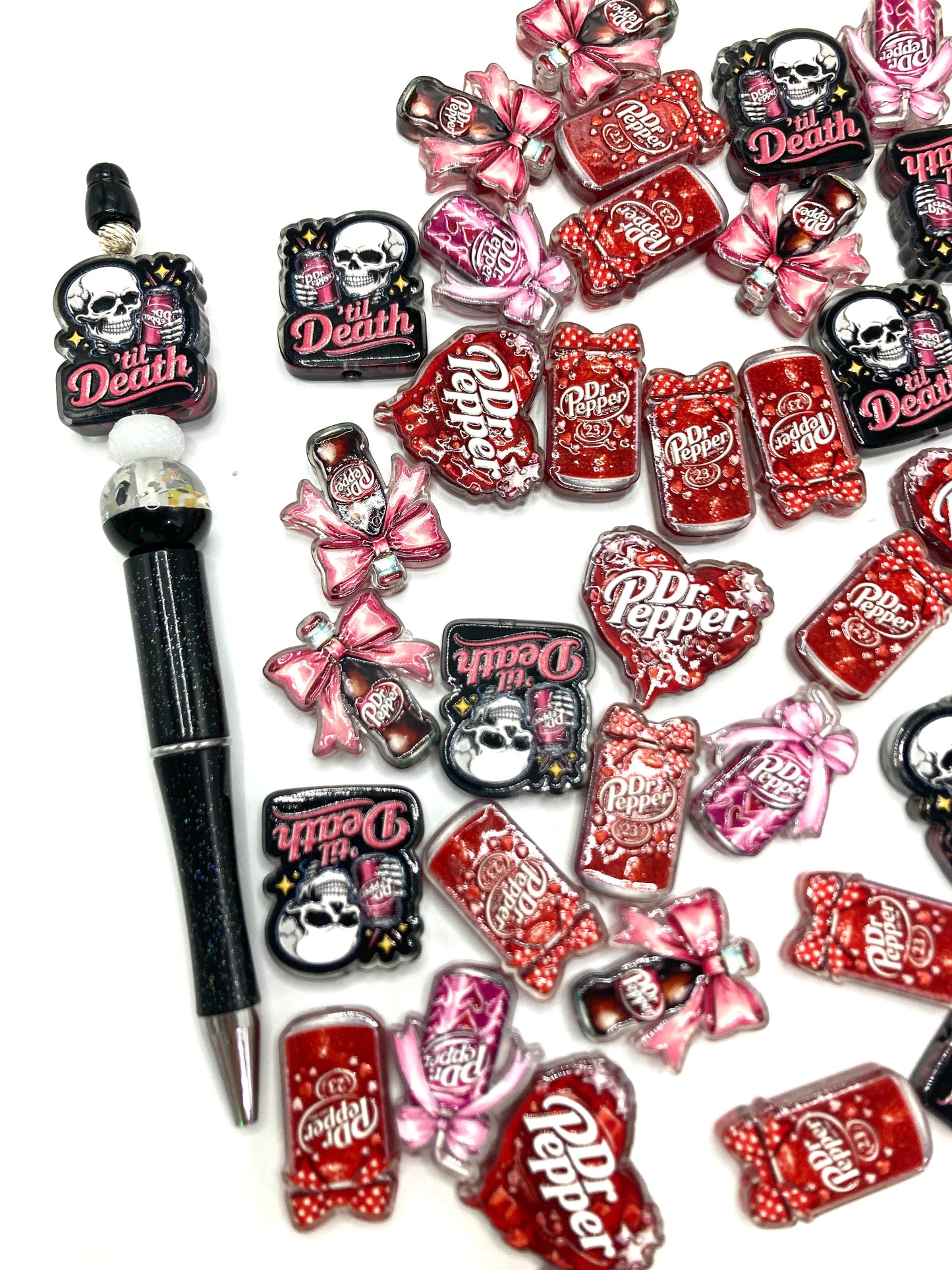 Acrylic sheet Coke soda beads Coke soda beads bow Random Mix 25mm