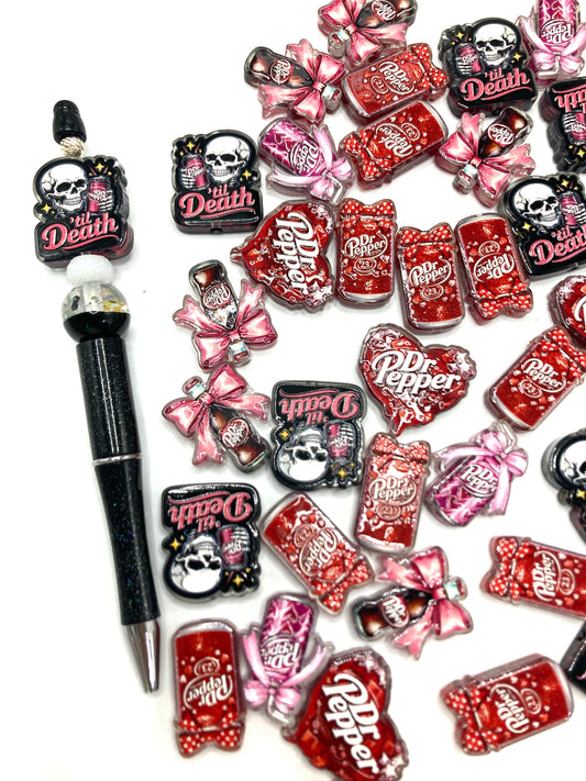 Acrylic sheet Coke soda beads Coke soda beads bow Random Mix 25mm