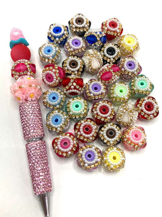 acrylic lantern heart Chain Pearl Heart-shaped rhinestone Bead Pearl gasket Random Mix