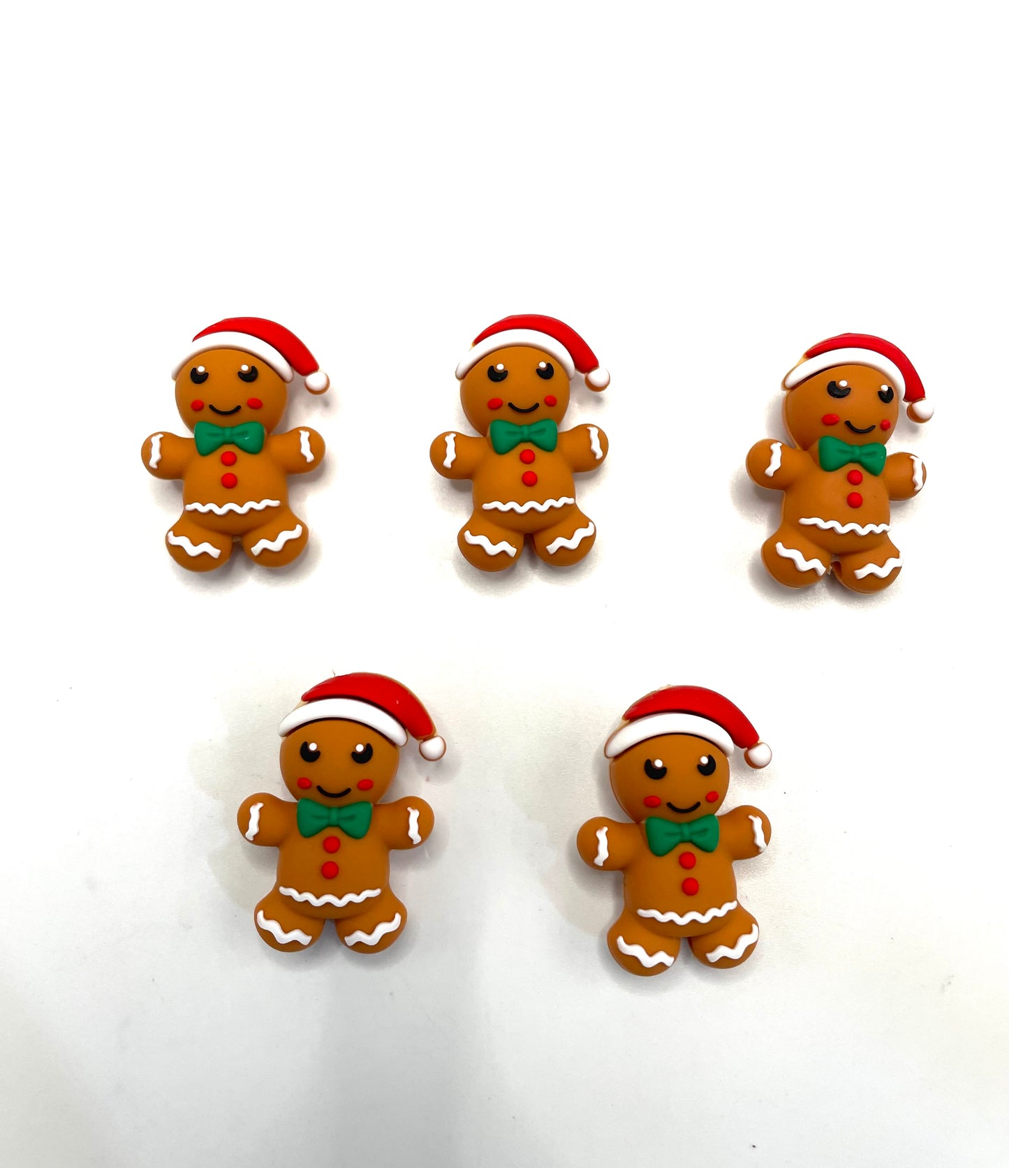 Silicone focal beads beaded beaded focal for Christmas gingerbread candy cane