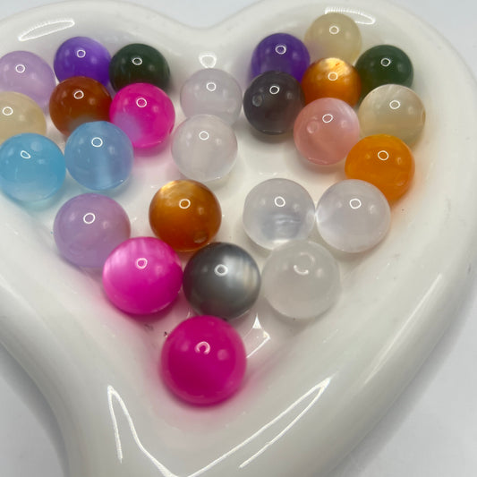 16mm cat eye beads cat eye acrylic beads shiny cat eye random mixed