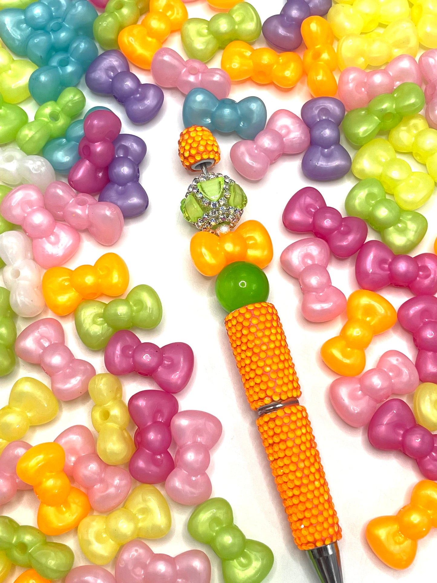 Acrylic beads glitter Flowing Light Sandy color Neon color scheme 25mm