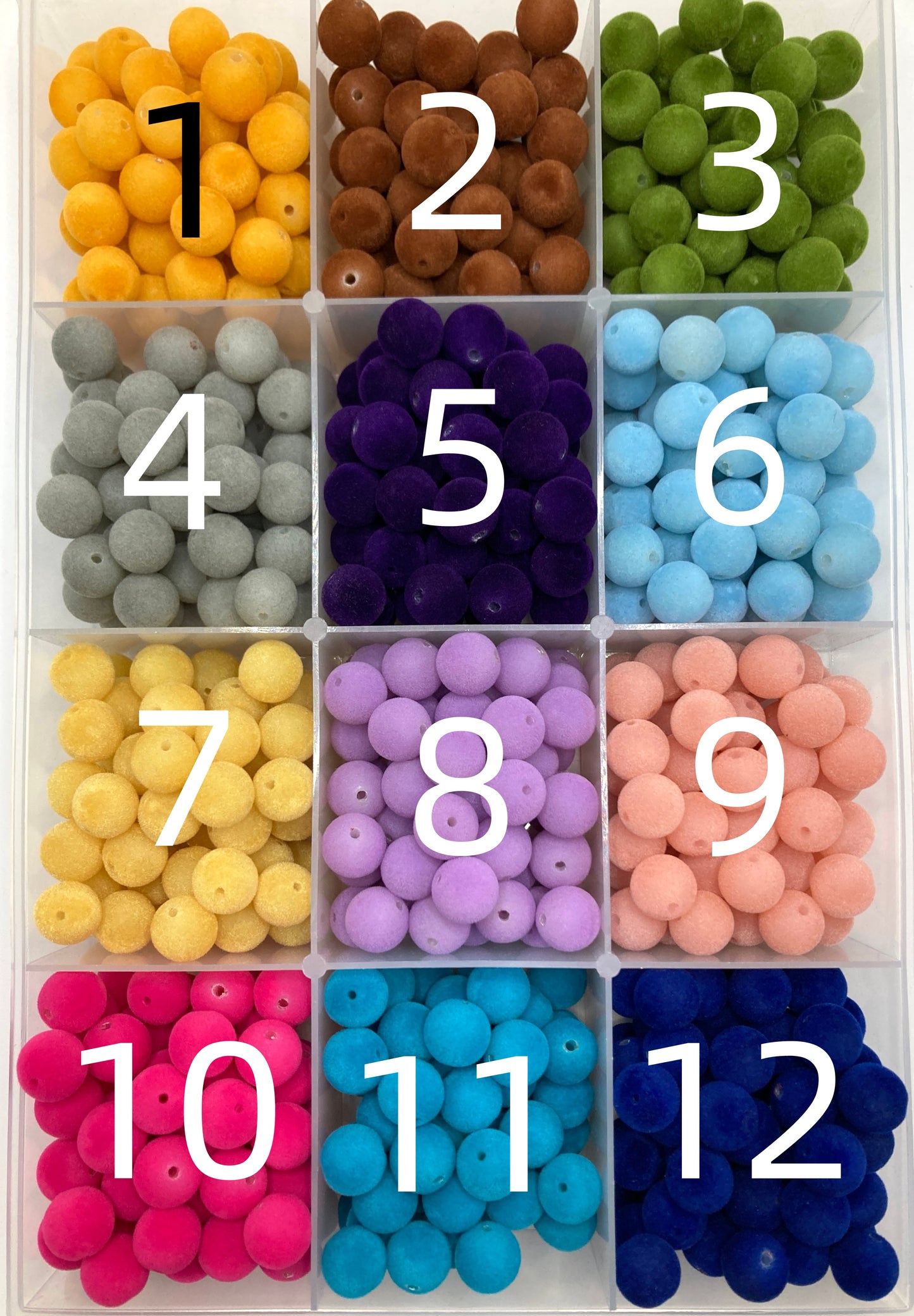 Furry beads Colored acrylic fluffy beaded strings Random Mix 16mm