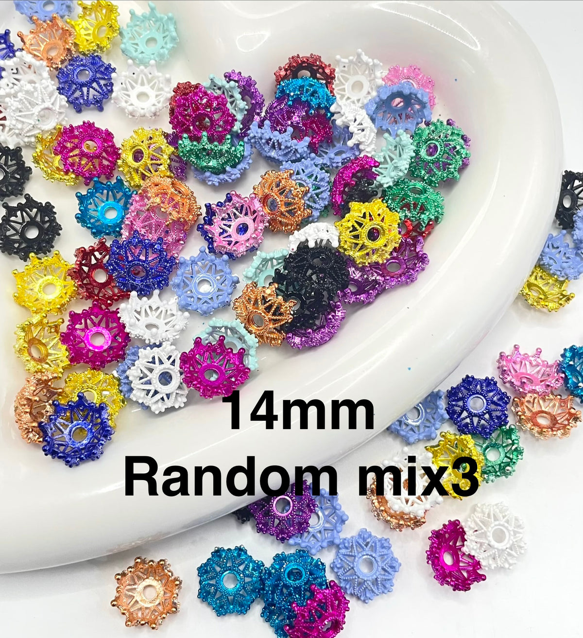 Bead cap metal bead cap spacer hallow bead cap skeleton snow flake bead cap 16mm
