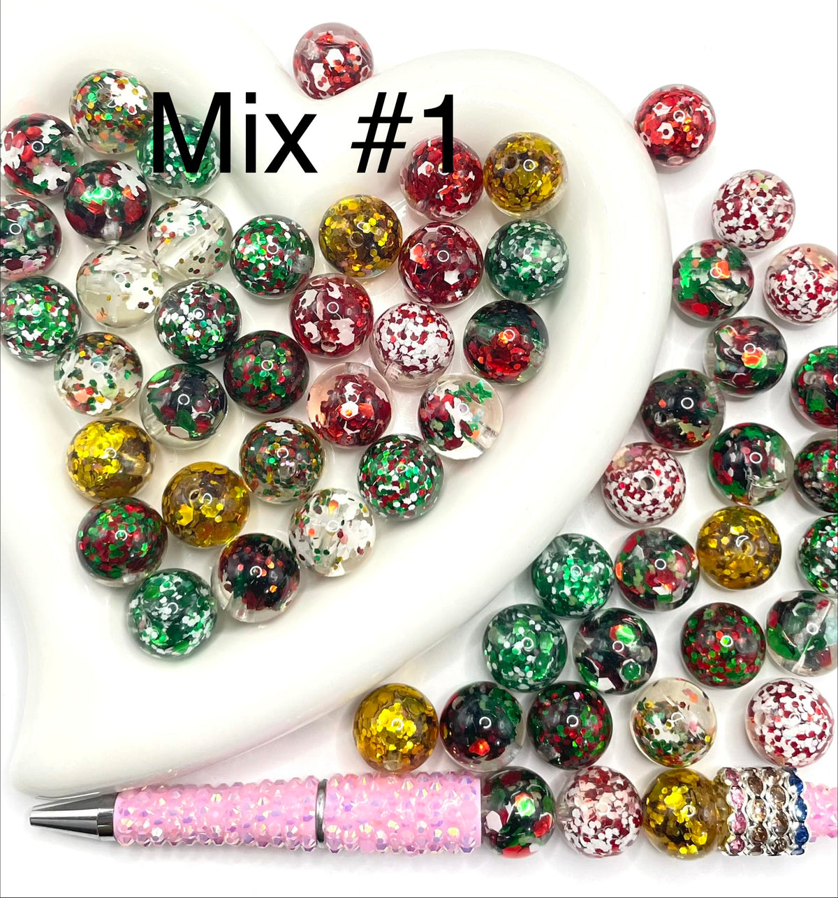 chrismas beads acrylic beas 16mm